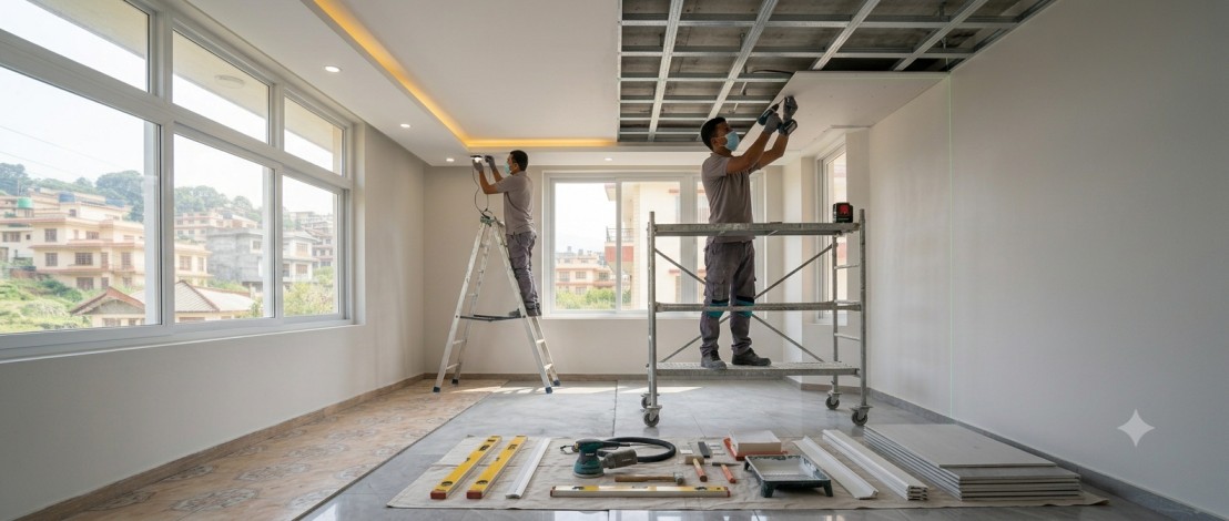 False Ceiling (PVC/Gypsum/Wood)