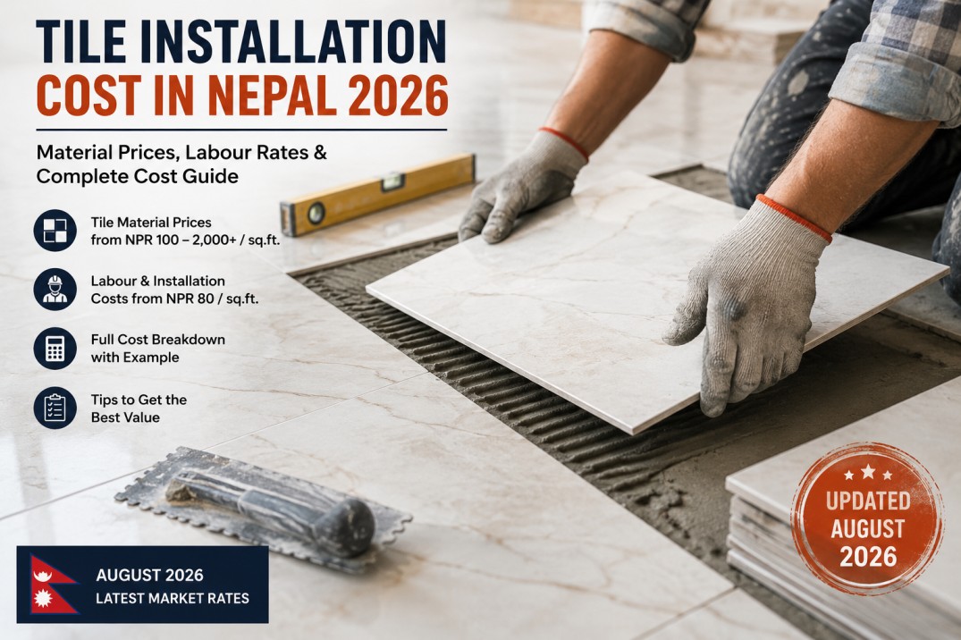 Tile Installation Cost in Nepal 2026: Floor & Wall Rates